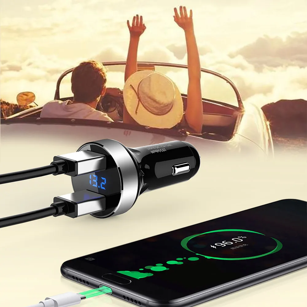 Автомобильное зарядное устройство с двумя usb портами 5 В Интеллектуальный
