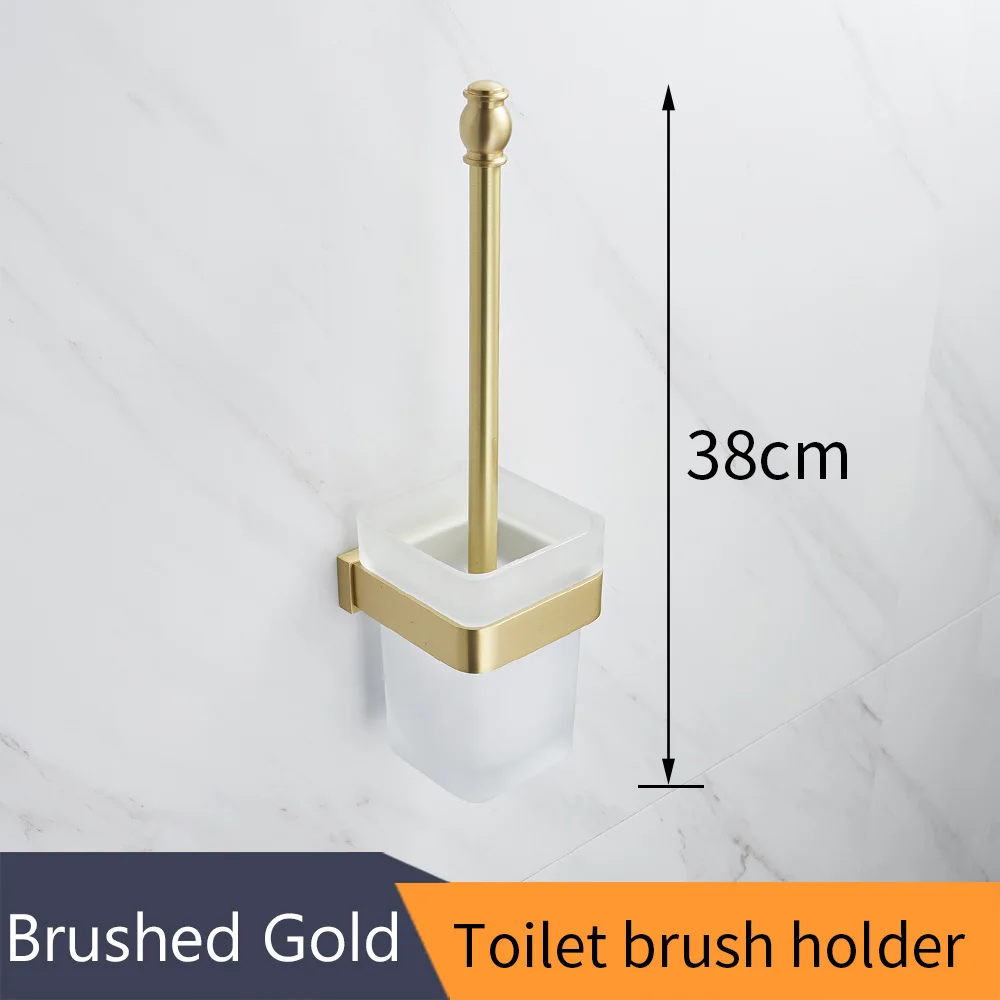 Toilet brush holder Держатель для туалетной бумаги в ванной комнате аксессуар Chrome Романтический Ванна аппаратных набор Ванная комната установки Полотенца кольцо держатель для туалетной щетки MB-0810T - Цвет: Toilet brush holder