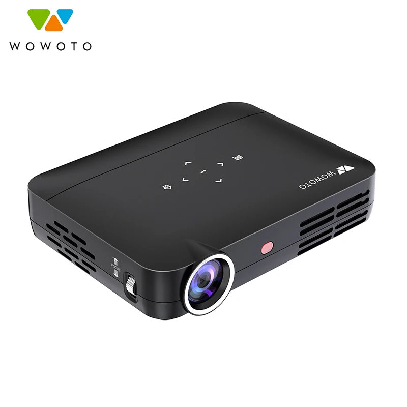 WOWOTO мини проектор высокой яркости 3600 Android Wi Fi Bluetooth экономичный 350ANSI светодиодный