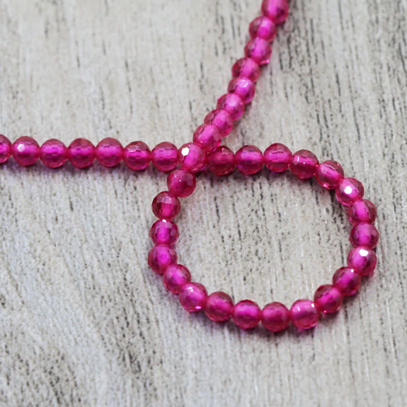 Fashion 1 Strand 15 Inch Natual Red Corundum Faceted Roundel Cut Beads gems Shining Gem Stone Micro Size 2mm/3mm | Украшения и