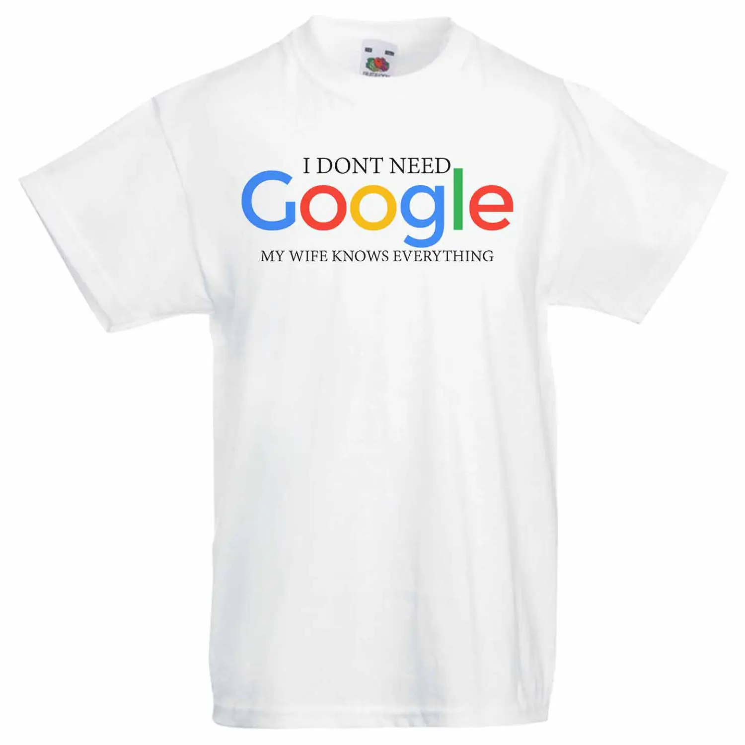 Мужская графическая Футболка мне не нужна Google My Wife Know Everything Cool Casual pride Унисекс