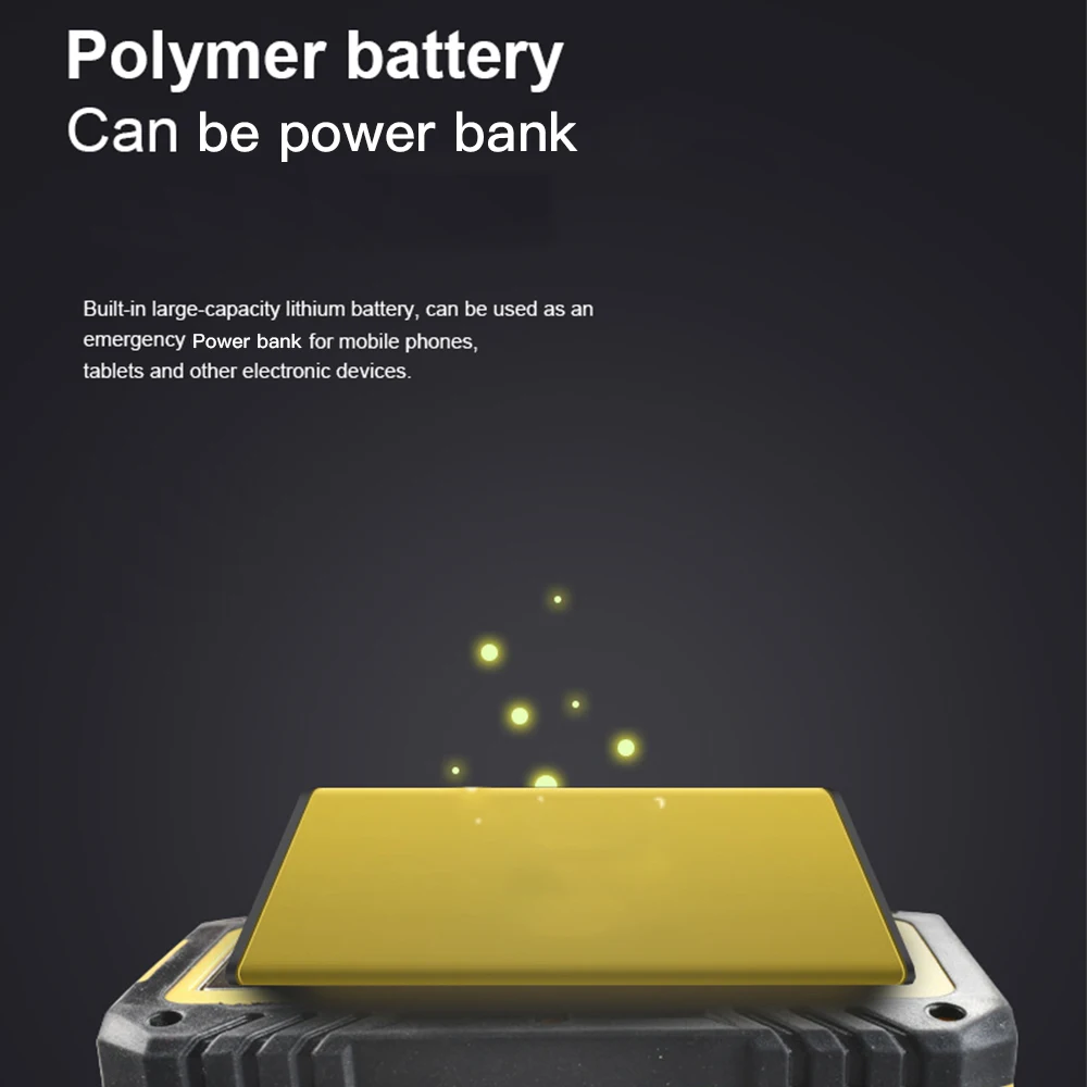 Портативный светодиодный аварийный светильник многофункциональная лампа с COB