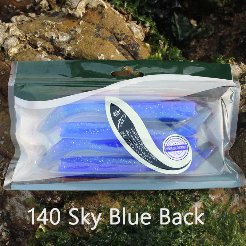 Sky Blue W& K Марка 14 см 13 г мягкие приманки 12 цветов большой весло хвост Рыбалка Приманки Ручной силиконовой резины мягкие приманки бас Щука# h0901-140 - Цвет: Sky Blue