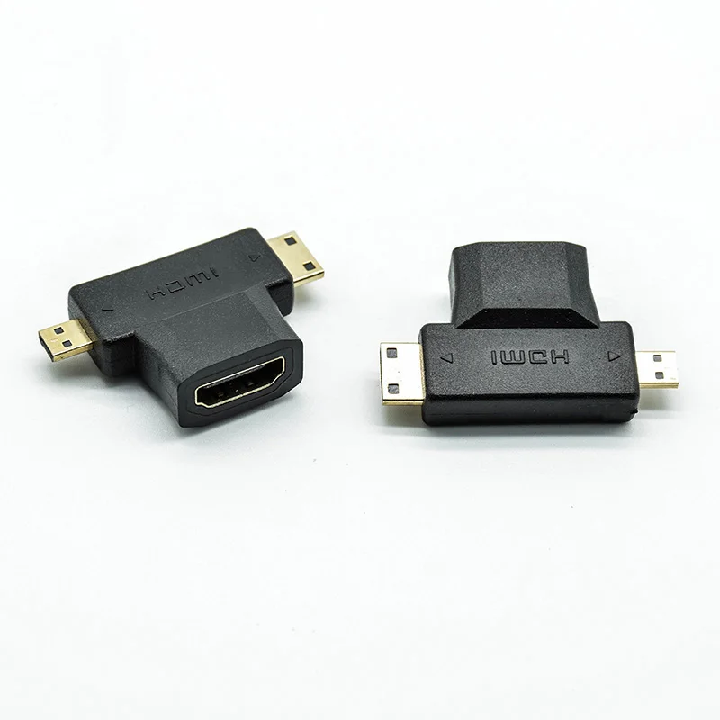 

1 шт. 3 в 1 HDMI К Micro/MiniHDMI адаптер HD разъем адаптер мобильный телефон, планшет