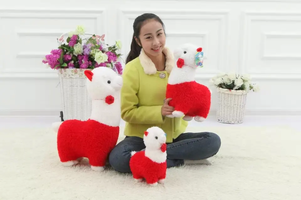 Бесплатная доставка одна штука милый цветок Альпака плюшевая игрушка мягкая