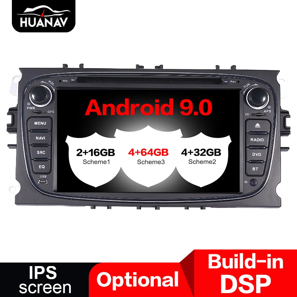 Android9.0 автомобильный DVD плеер GPS Навигация стерео Мультимедиа для Ford Focus 2004 2011