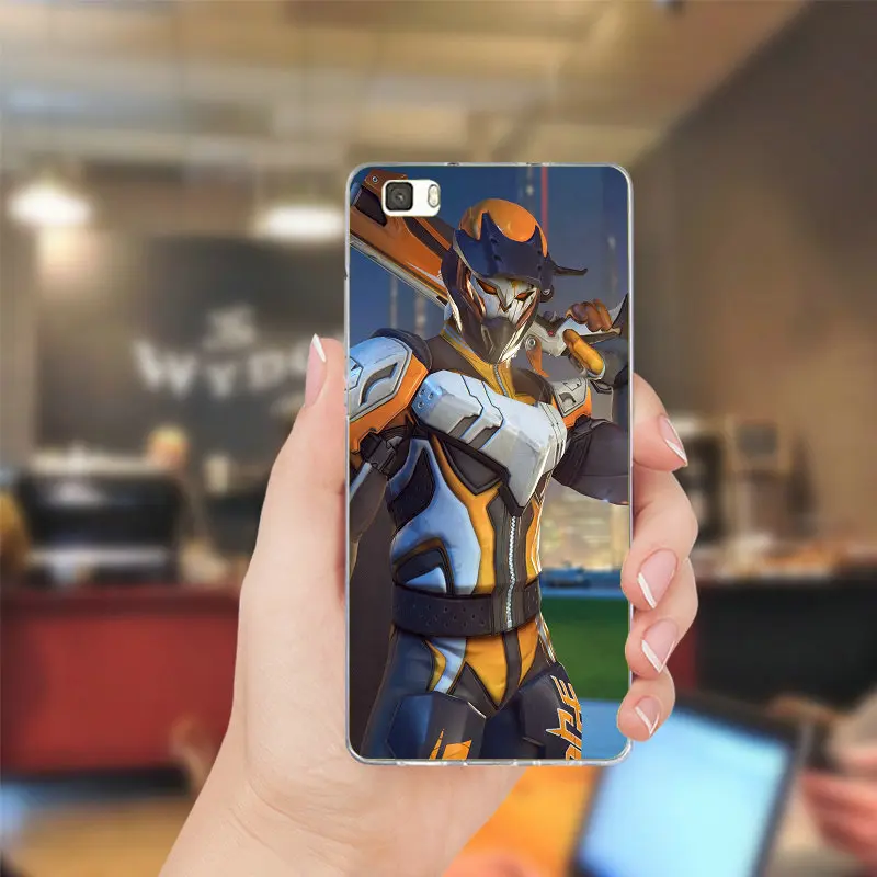 Игры Overwatchs герой OW Pharah Чехлы ТПУ телефон для huawei P8 P9 P10 Lite Коврики 10 Pro Y3 Y5 Y6 II Y7 Honor 6X
