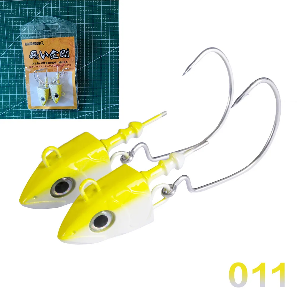 head-011 Hunthouse black minnow easy shinner свинцовая джиг головная Мягкая приманка pescar leurre для рыбалки бас 25 г 40 г 60 г 90 г 120 г стиль - Цвет: head-011