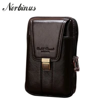 mens waist bag genuine leather fanny packs hip bum belt purse small pouch for cell mobile phone cigarette pocket shoulder bag