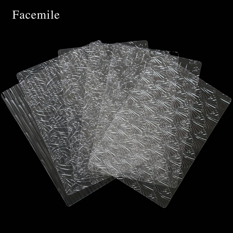 Facemile 6 шт./компл. 4 вида стилей текстурный лист набор покрышек текстура коврик для