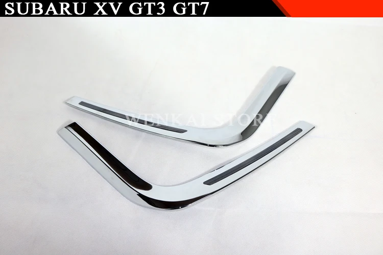 АБС-Пластик Хром Передняя противотуманная фара Накладка для SUBARU XV GT3 GT7 переднего бампера аксессуары для отделки стайлинга автомобилей