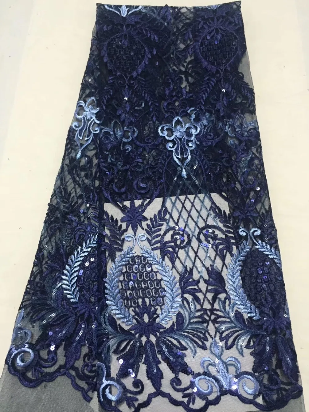 

Hot selling french tulle net lace with glitter sequins fabrics high quality french lace fabric for wedding dress TS6570