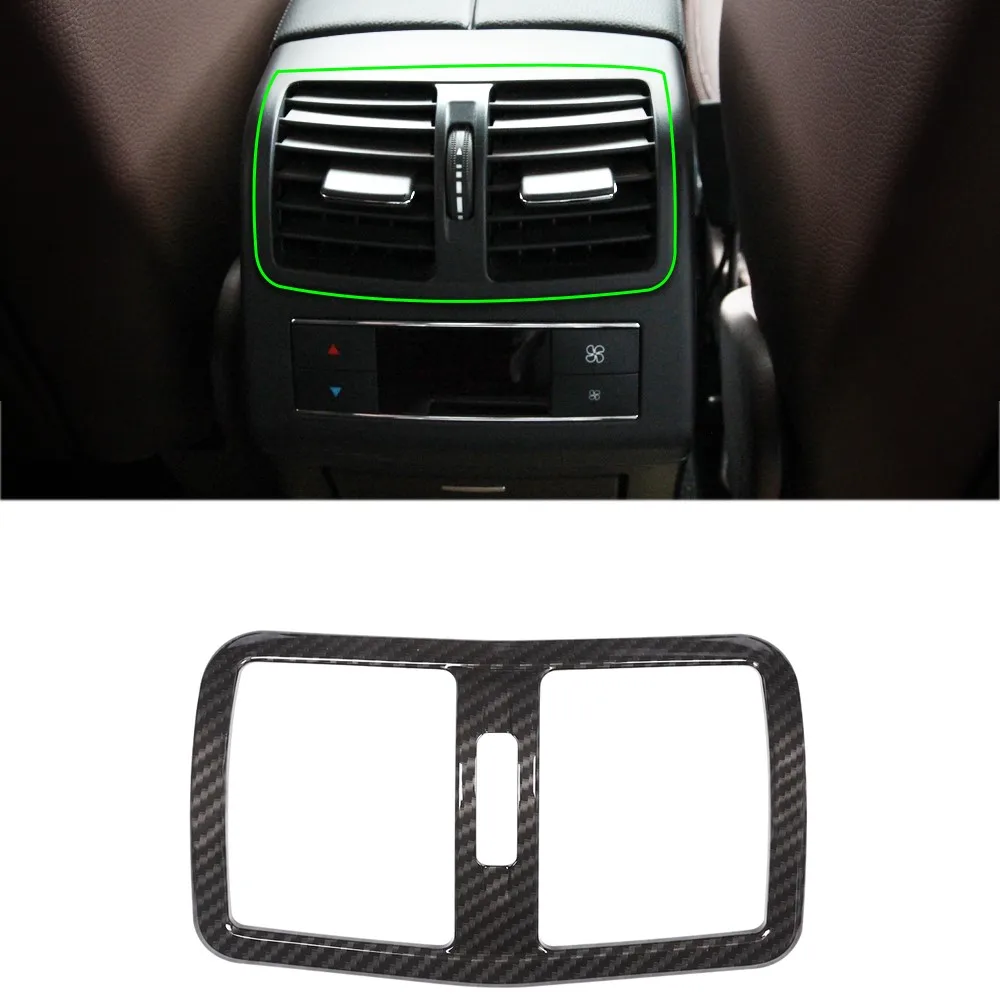 

Carbon Fiber ABS Car Armrest Rear Air Condition Outlet Vent Frame Trim For Mercedes Benz E Class W212 2012-2015 Auto Accessories