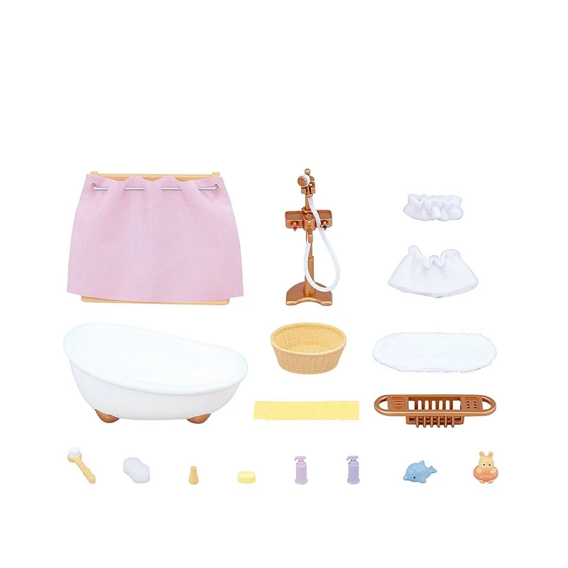 Sylvanian Families кукольный домик Playset ванны и душа набор аксессуаров подарок девушке игрушка не фигура#5090
