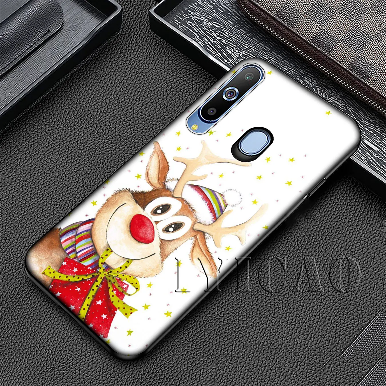 IYICAO New Year Christmas Soft Silicone Case for Samsung Galaxy A70 A60 A50 A40 A30 A20 A10 A50S A40S A30S A20E A10S Black Cover |