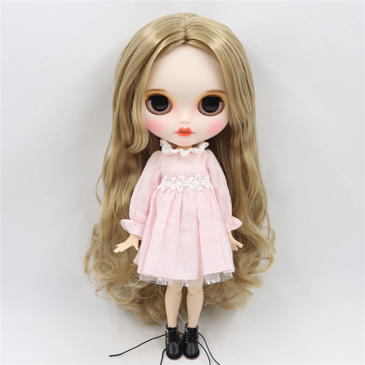 Кукла ICY DBS Blyth 1/6 bjd белая кожа тела золотистые светлые волосы без челки новое