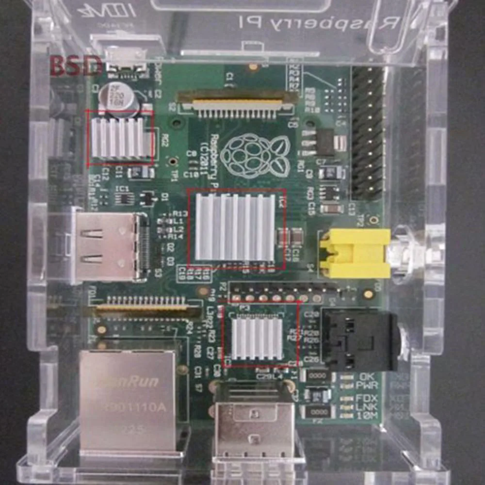 3 шт. алюминиевые радиаторы для охлаждения фотографий/Pi 2 Model B / Pi + plus VGA памяти