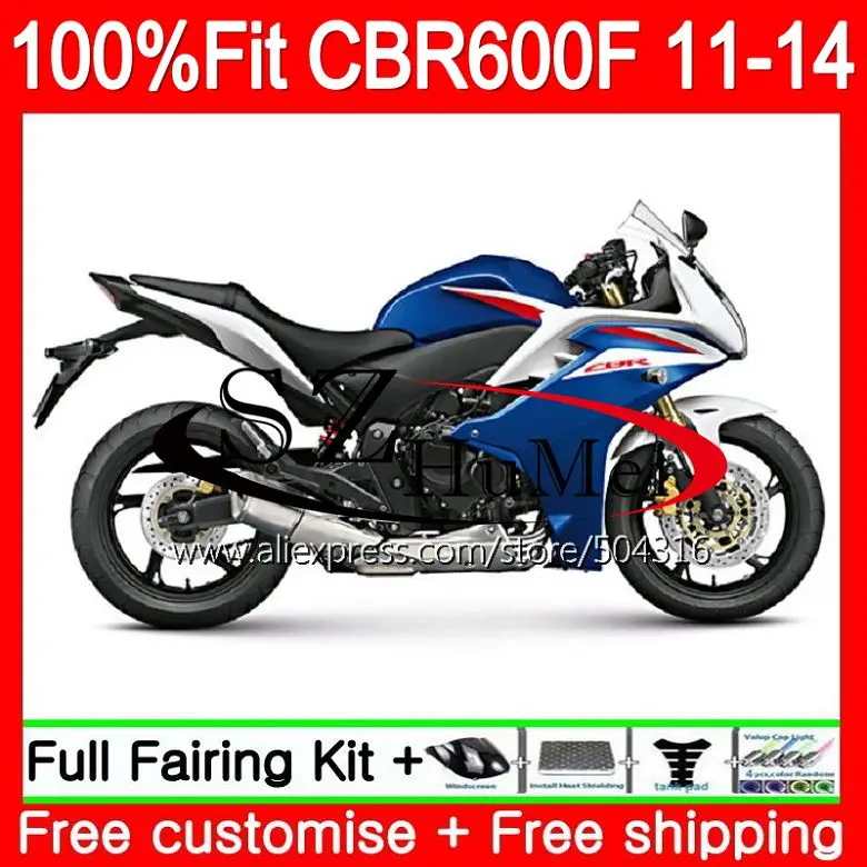 

Литья под давлением для HONDA CBR600F4i синий CBR600F, 11, 12, 13, 14, 116SH.3 CBR 600 F 600F CBR600 F F4i 2011 2012 2013 2014 обтекатели