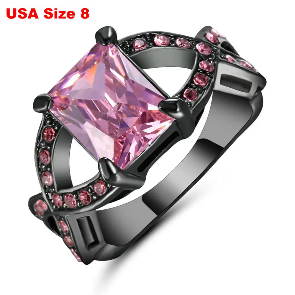 Серебряное черное Золотое кольцо лидер продаж для свадьбы роскошные ювелирные