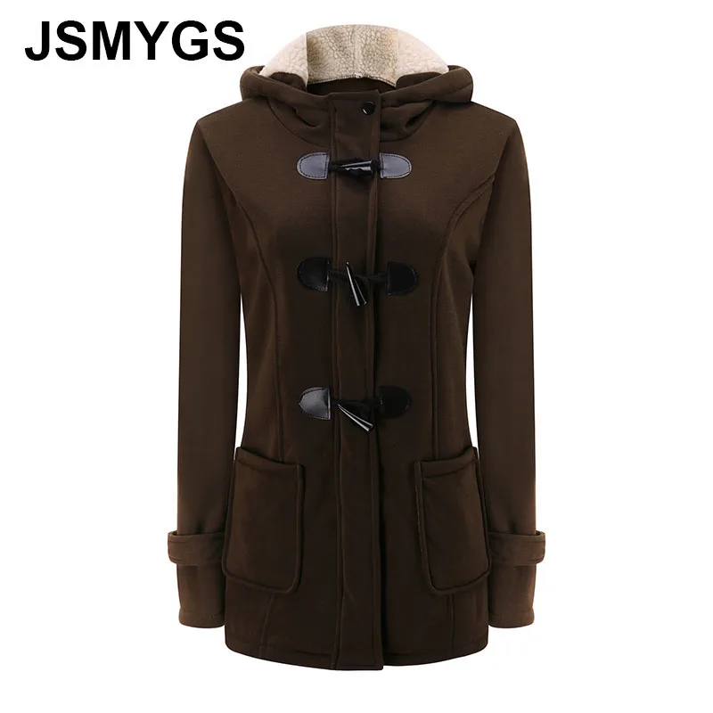 JSMYGS модное зимнее пальто для женщин с капюшоном из смесовой шерсти Джокер Рог