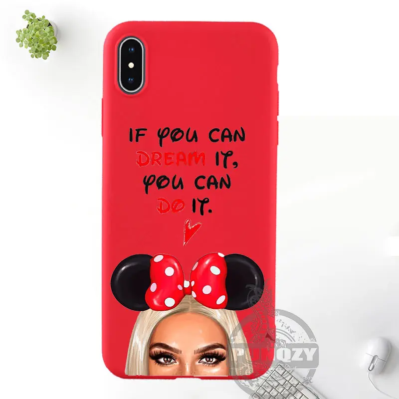 A852 Милый чехол для iphone 11 pro MAX 5 5S 6 6s 7 7s 8 plus xs XR XS MAX TPU Силиконовый красный чехол для Дня матери - Цвет: A852