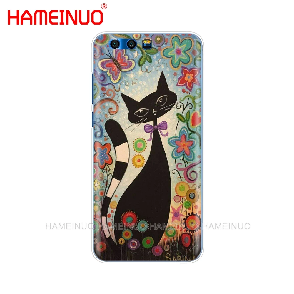 HAMEINUO Милый Забавный чехол с кошкой для Huawei Honor 10 V10 4A 5A 6A 7A 6C 6X 7X 8 9 LITE | Мобильные