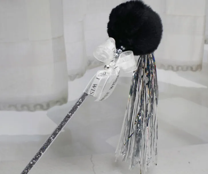 Usd3.98/pc котенок питомец игральные игрушки Котик-тизер Удочка палочки кролик мех мяч 10 шт./партия