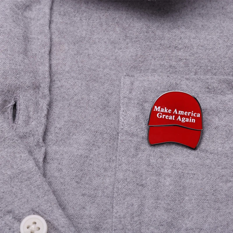 Эмалированная брошь Дональд Трамп|Булавки и значки| |