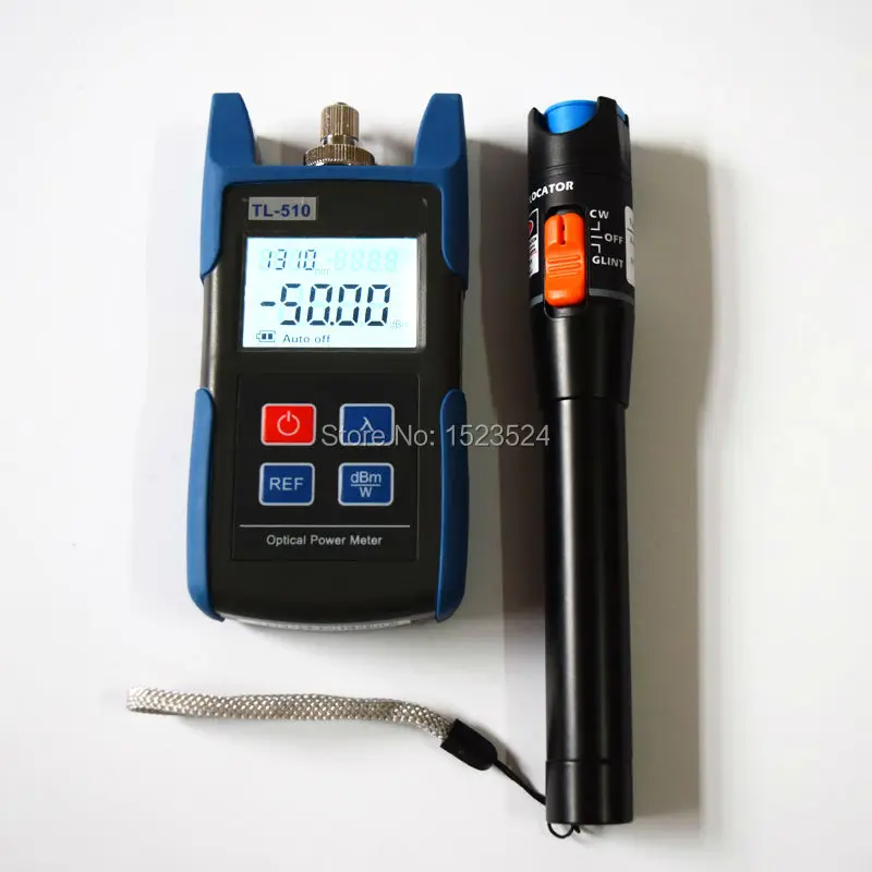 

TL510C -50~+26dB Handheld Optical Power Meter FC SC Connector with TL532 Visual Fault Locator Cable Tester 10mw
