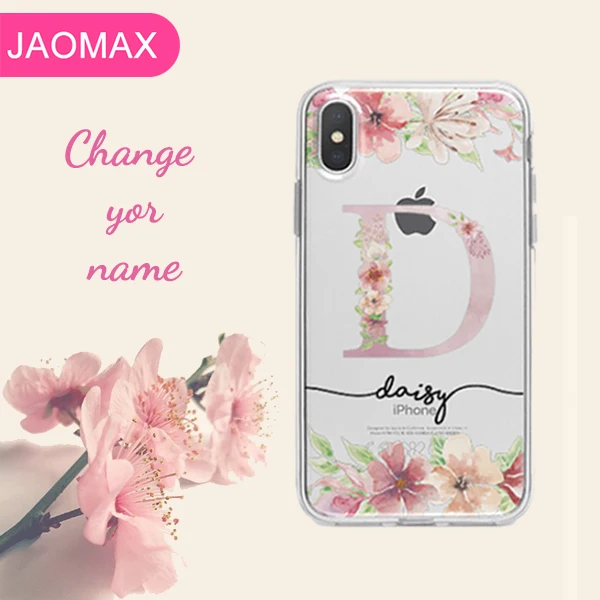 Jaomax чехлы на заказ с именем цветов для iPhone 11 XR XS MAX 7 5 6s 8 Plus силиконовый чехол