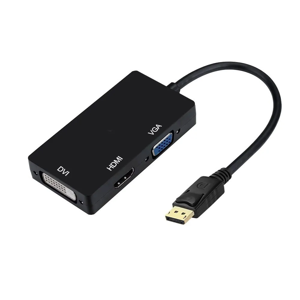 Переходник с порта дисплея DP на HDMI совместимый DVI VGA Кабель адаптер 1080P коннектор