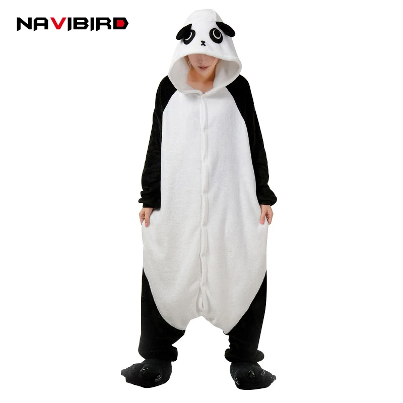 2017 зима Новые кунг фу Панда косплей пижамы унисекс животных Onesies комбинезон