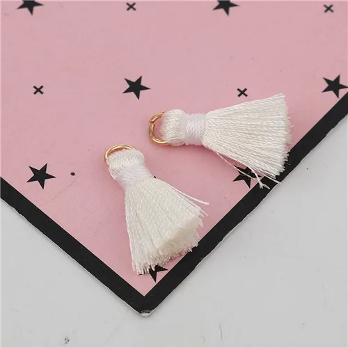 Doreenbeads Rayon Tassel Charms Multi color 7/8"l- 7/8"long 10 PCs For Diy Jewelry DIY Bracelet Necklace Earring Accessories