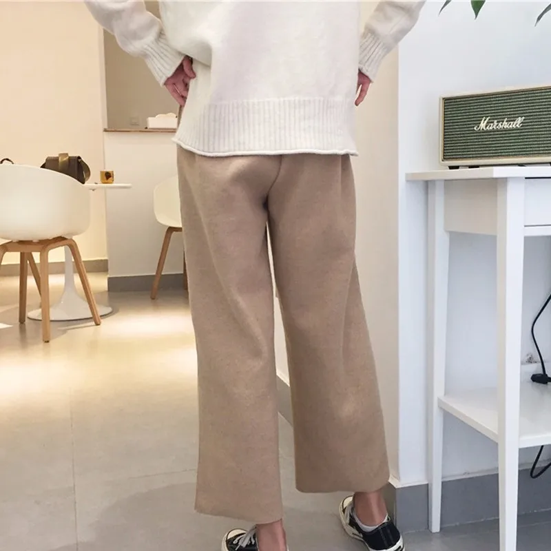 XIZIHUPAN Trousers For Women Loose Wide Leg Pants Female Elastic High Waist Office Lady Ankle Length Clothes Fashion New Tide | Женская