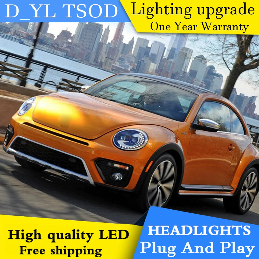 Стайлинга автомобилей головной светильник s для VW Beetle 2013-2015 светодиодный Жук