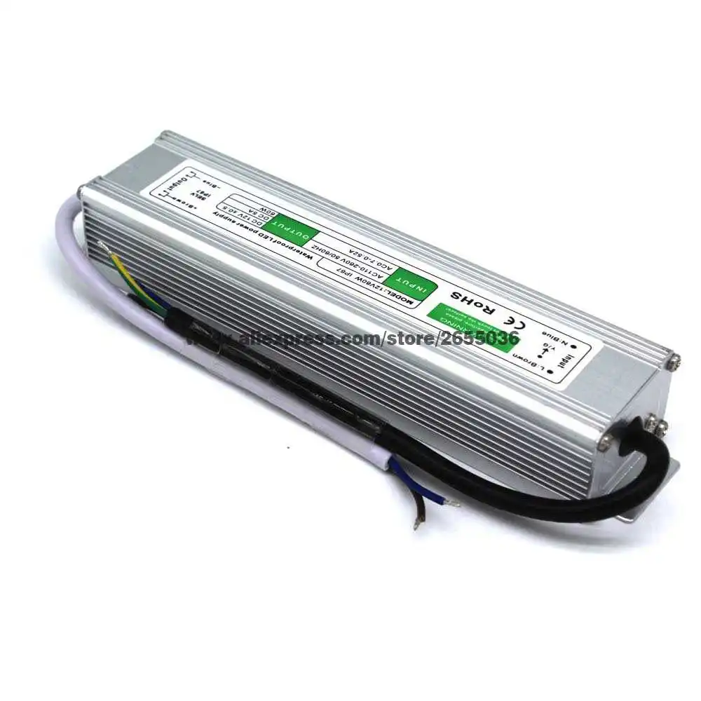 Водонепроницаемый IP67 переключатель питания с одним выходом 12 В 5 А 60 Вт