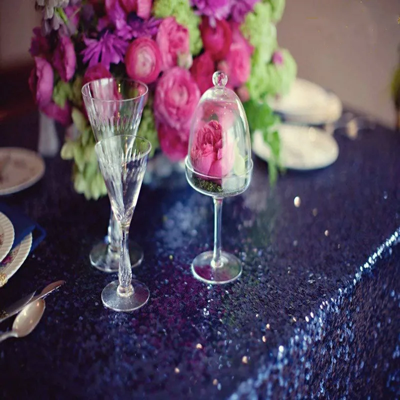 Sparkling Sequin Tablecloth Wedding Party Christmas Birthday Gold Silver Champagne Table Cloth Decoration Bling Table Cover