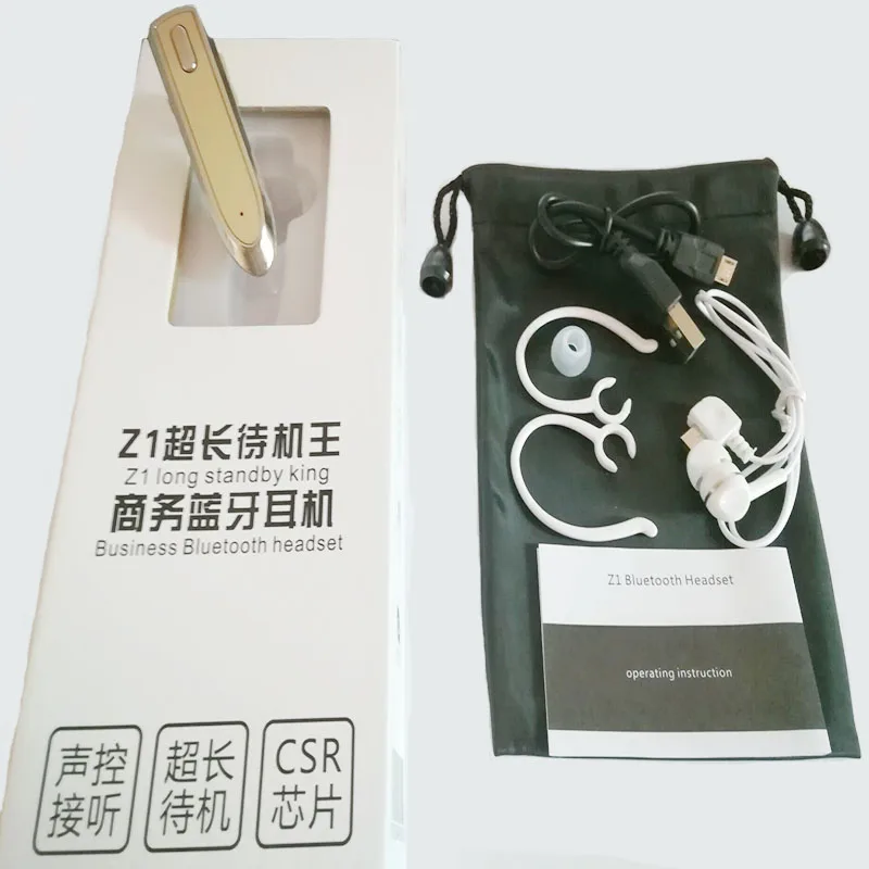 Yulubu 2018 Z1 бизнес мини Bluetooth наушники с микрофоном стерео Handsfree долгое время