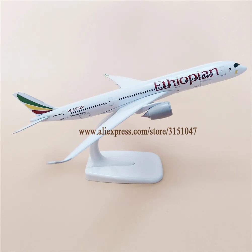 Сплав металла воздуха Эфиопский Airbus 350 Airlines модель самолета A350 Airways подарки 20