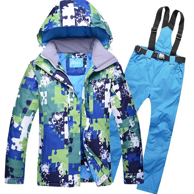 Бесплатная доставка новинка 2016 мужской лыжный костюм уплотненный