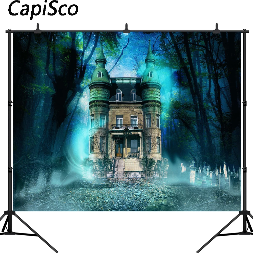 Каписко фотография Фон террор кладбище Скелет замок Хэллоуин тематический фон