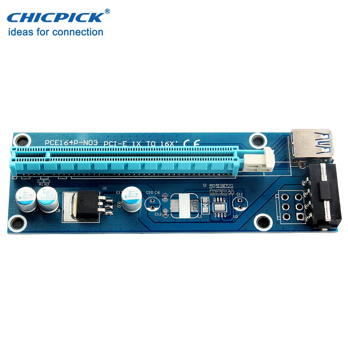 Chicpick VER006C PCIe Riser 1X к 16X USB 3.0 Express удлинитель для btc Eth GPU GTX 1080 ti графический карты