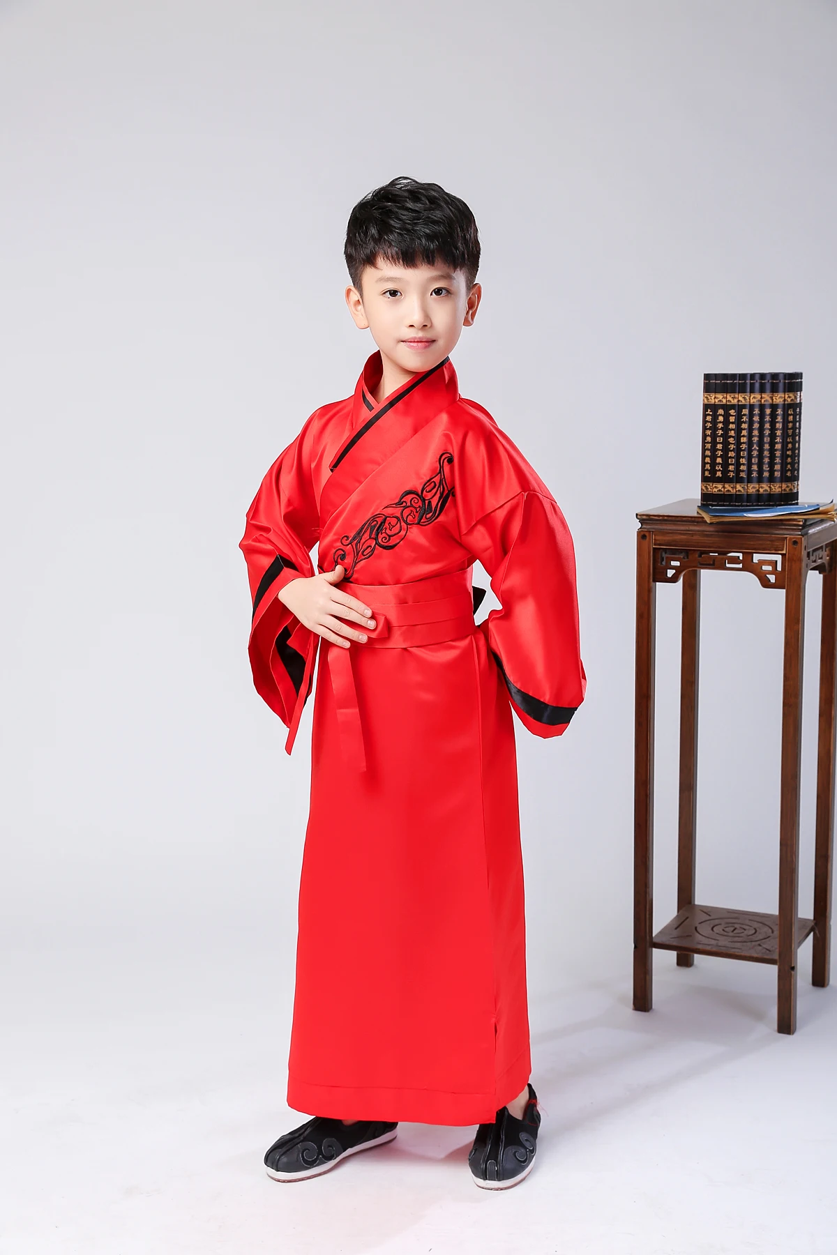 Детский костюм костюмы ханьцев для девочек и мальчиков Guzheng представлений