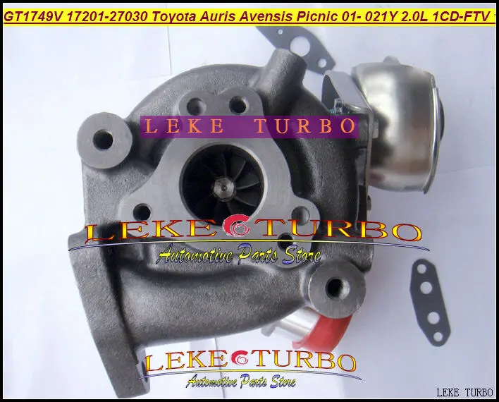 Турбокомпрессор GT1749V 17201-27030 721164-0003 721164 для TOYOTA Auris Avensis пикника Previa RAV4 D4D 01- 1CD-FTV 021Y