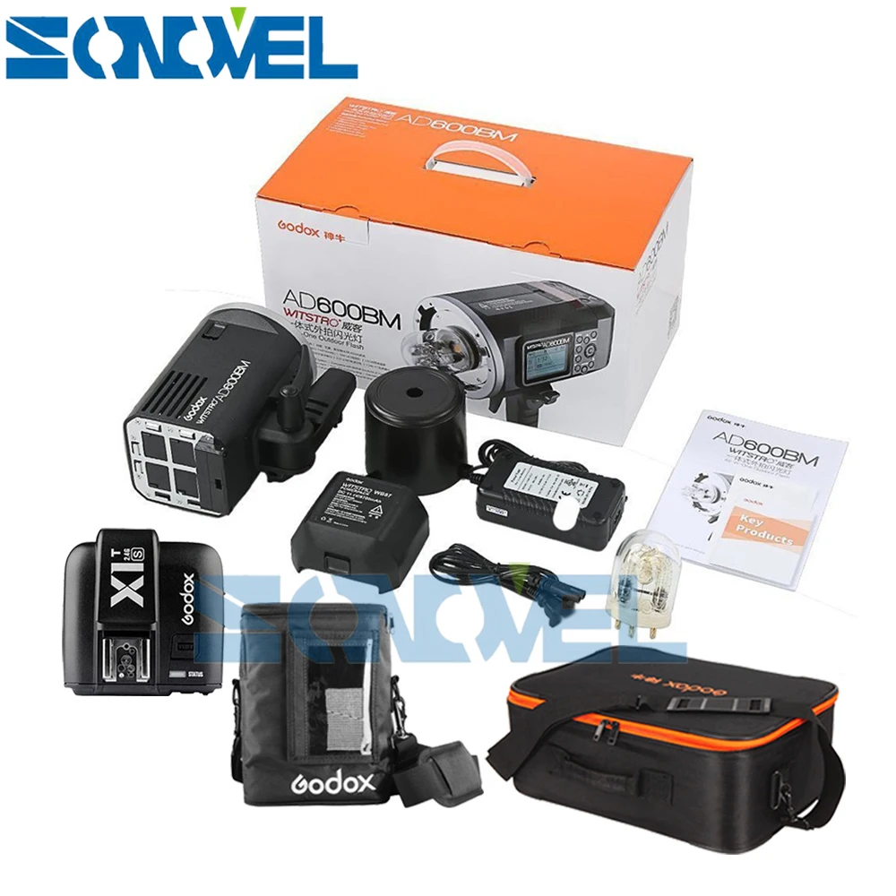 Бесплатная фотовспышка speedgodox AD600BM 600W HSS GN87 Bowens с креплением + фотопередатчик для