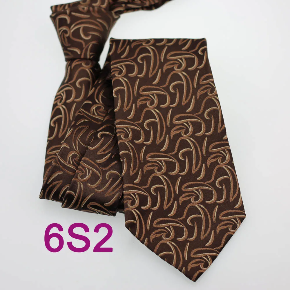 Coachella Men's ties 100% Pure Silk Tie Brown With Coffee Paisley Woven Necktie Formal Neck for dress shirts Wedding | Аксессуары