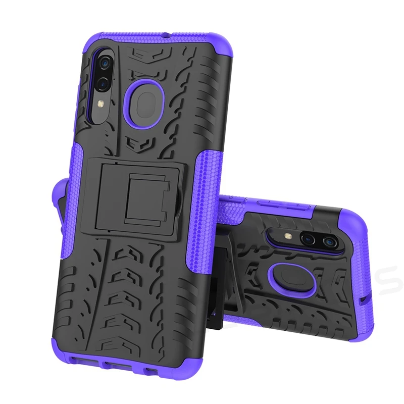 Purple Для samsung Galaxy M10 M20 M30s A10 A20 A30 A40 A70 S A10S A20E A80 A20S M40 чехол Пластик Мягкий силиконовый гибридный бронированный чехол Capa - Цвет: Purple