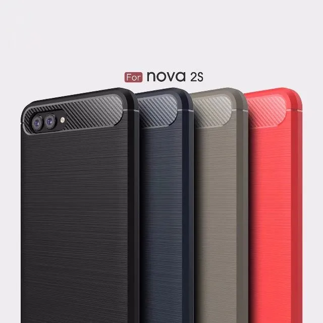 Abohoriz чехол для Huawei Nova 2 S углеродного волокна ударопрочный ТПУ для|case for|case for huaweicase
