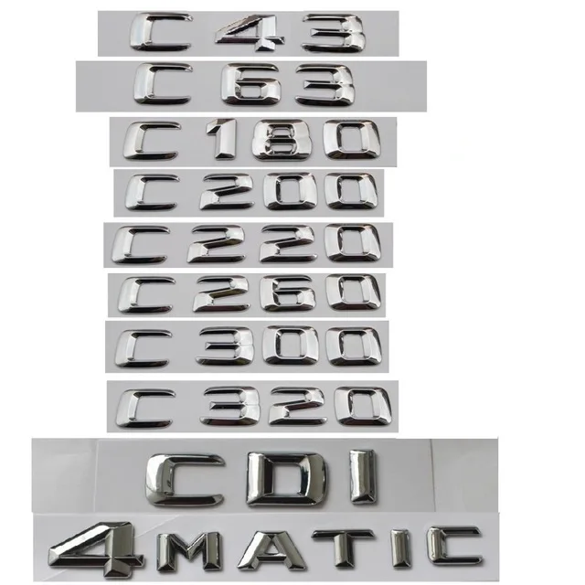 ABS Пластик C43 C63 C180 C200 C220 C260 C300 C320 CDI 4matic автомобильные эмблемы Наклейка с именной