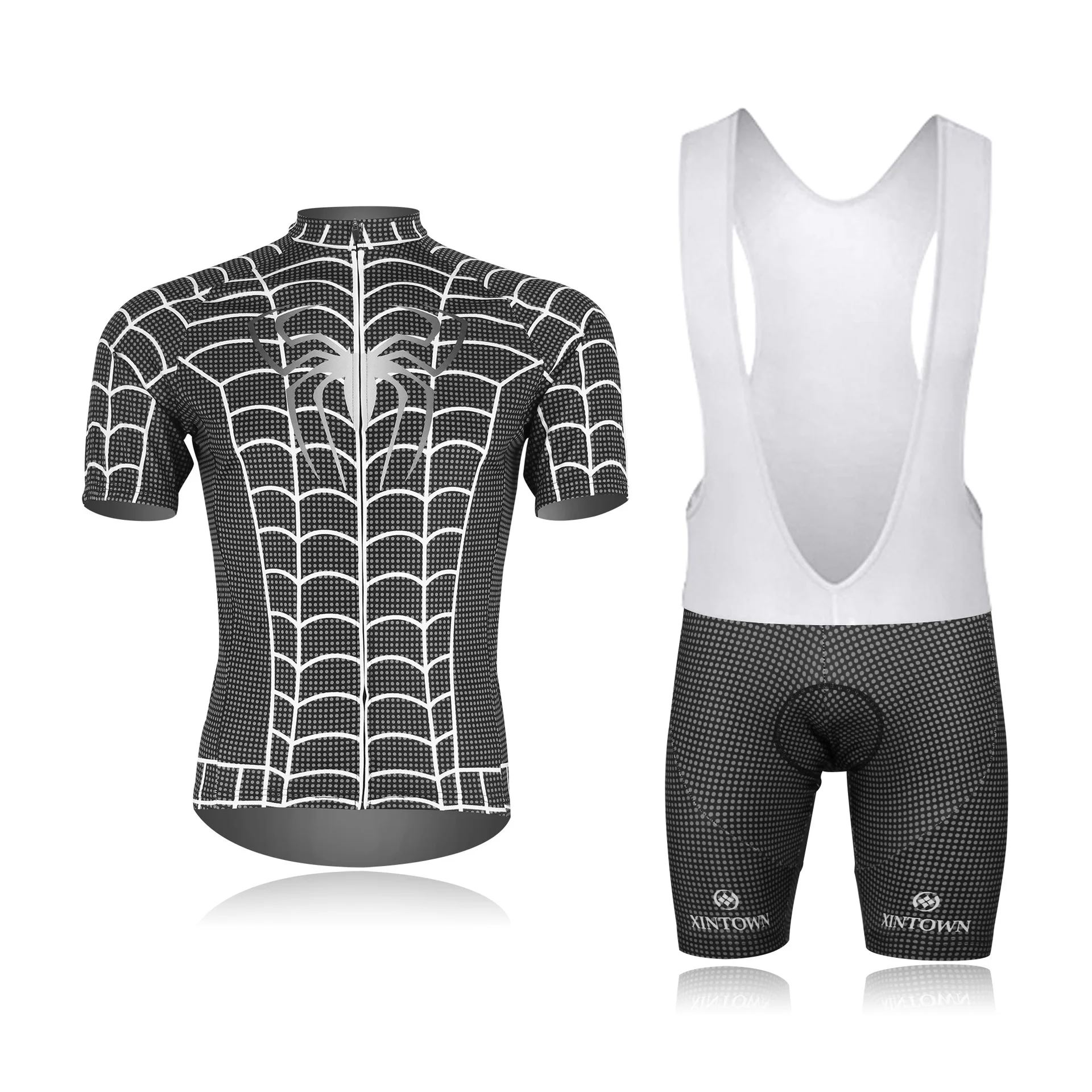 2015 Xintown man's grey spider Jersey short bike jerseys cycling summer moisture wicking speed drying | Спорт и развлечения